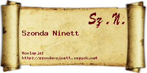 Szonda Ninett névjegykártya